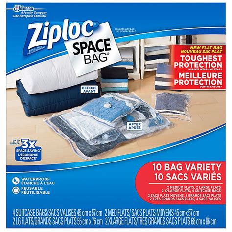 ziploc space bags for bedding.